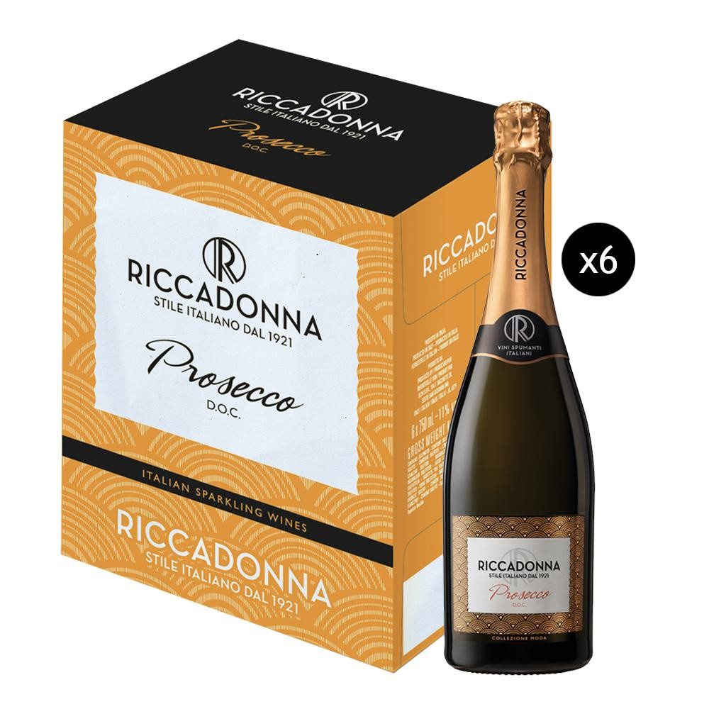 Pack Espumante 6x Riccadonna Prosecco 750cc