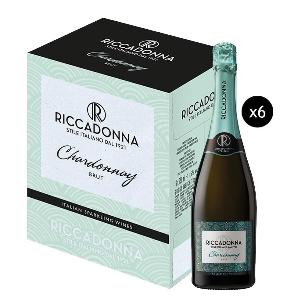 Pack Espumante 6x Riccadonna Chardonnay Brut 750cc