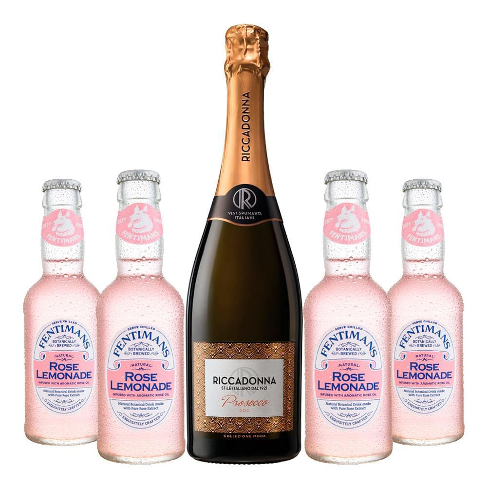 Pack Espumante Riccadonna Prosecco + 4x Fentimans Rose Lemonade 200cc