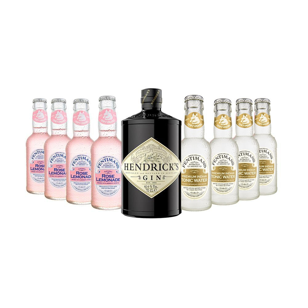 Pack Cóctel Gin Hendricks + 4x Fentimans Tonic Water + 4x Fentimans Rose Lemonade