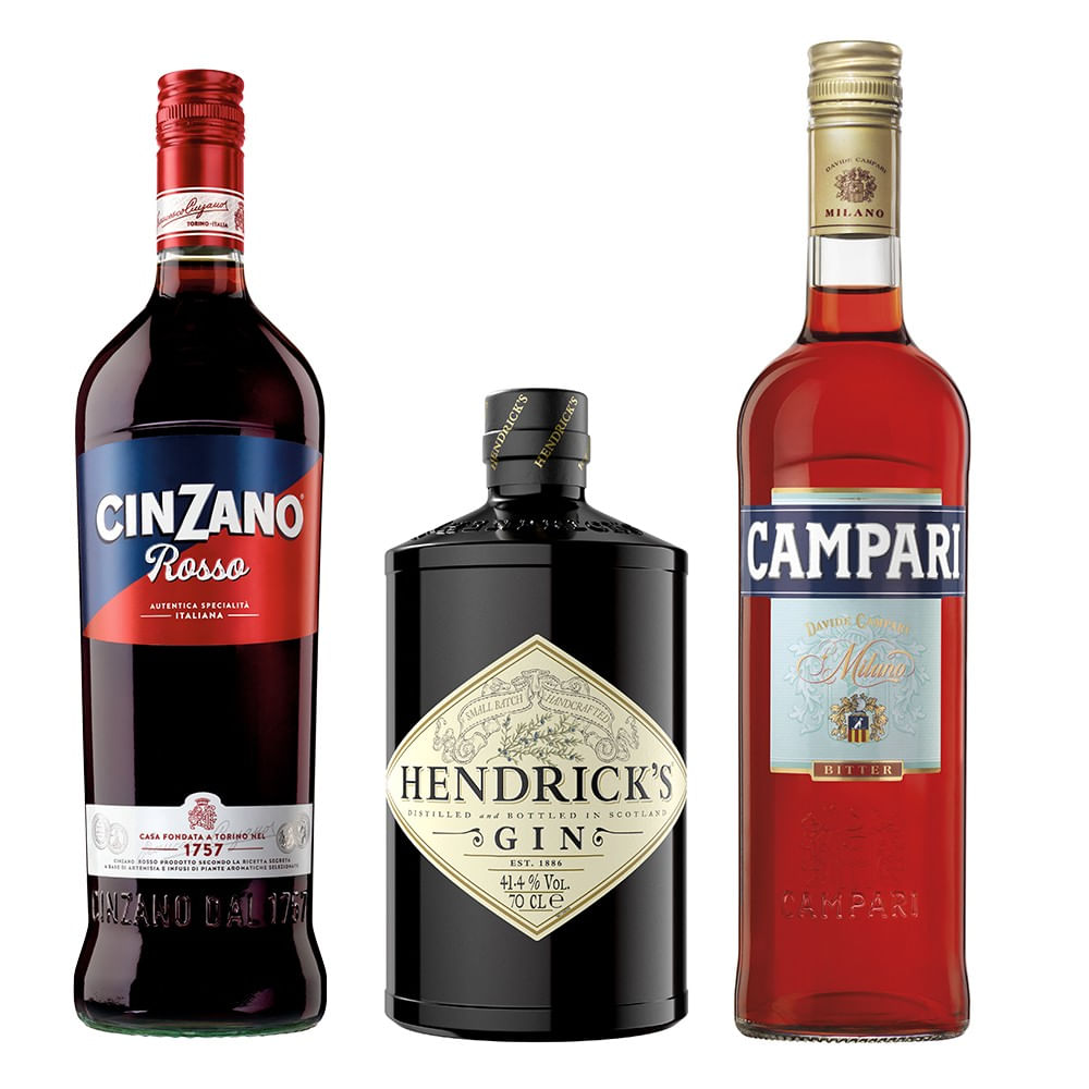 Pack Cóctel Negroni: Hendricks + Campari + Cinzano Rosso