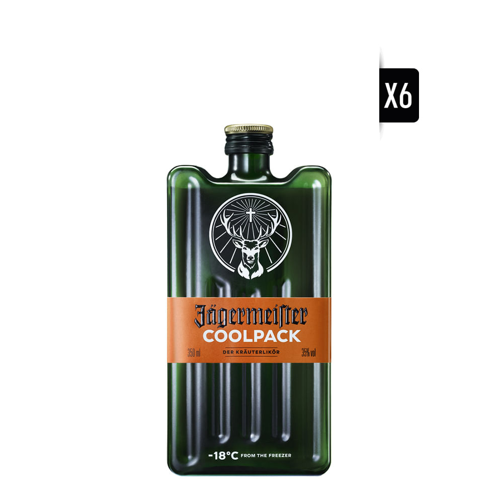 Licor 6x Jägermeister CoolPack 350cc