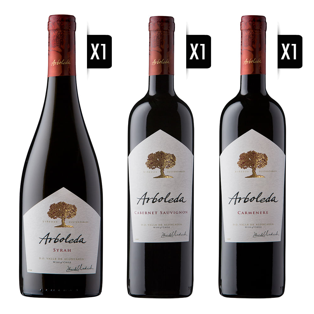 Pack Vino Arboleda Las Vertientes 750cc