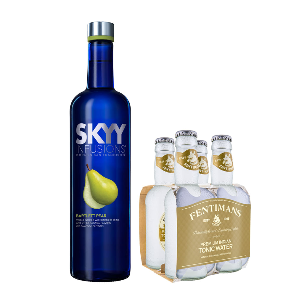 Pack Cóctel Skyy Pera + 4x Fentimans Indian Tonic