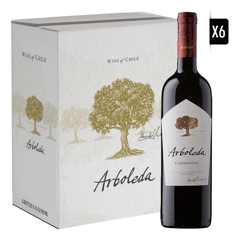 Pack 6x Arboleda Carmenere 750cc