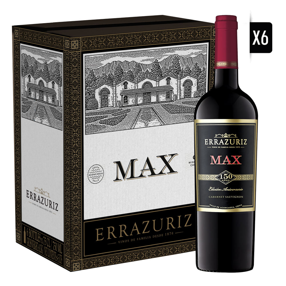 Pack 6x Max Cabernet Sauvignon 750cc