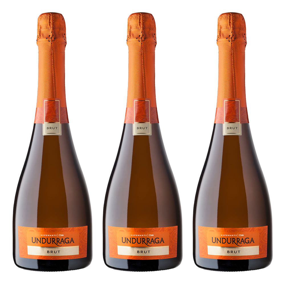 Pack Espumante 3x Undurraga Brut 750cc