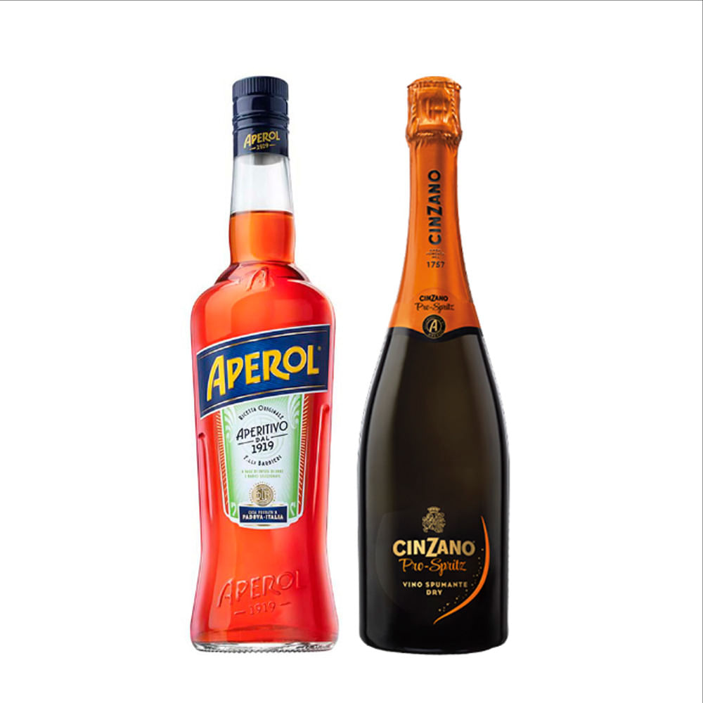 Pack Aperol Spritz: 1x Aperol 750cc + 1x CinzanoTo Spritz 750cc