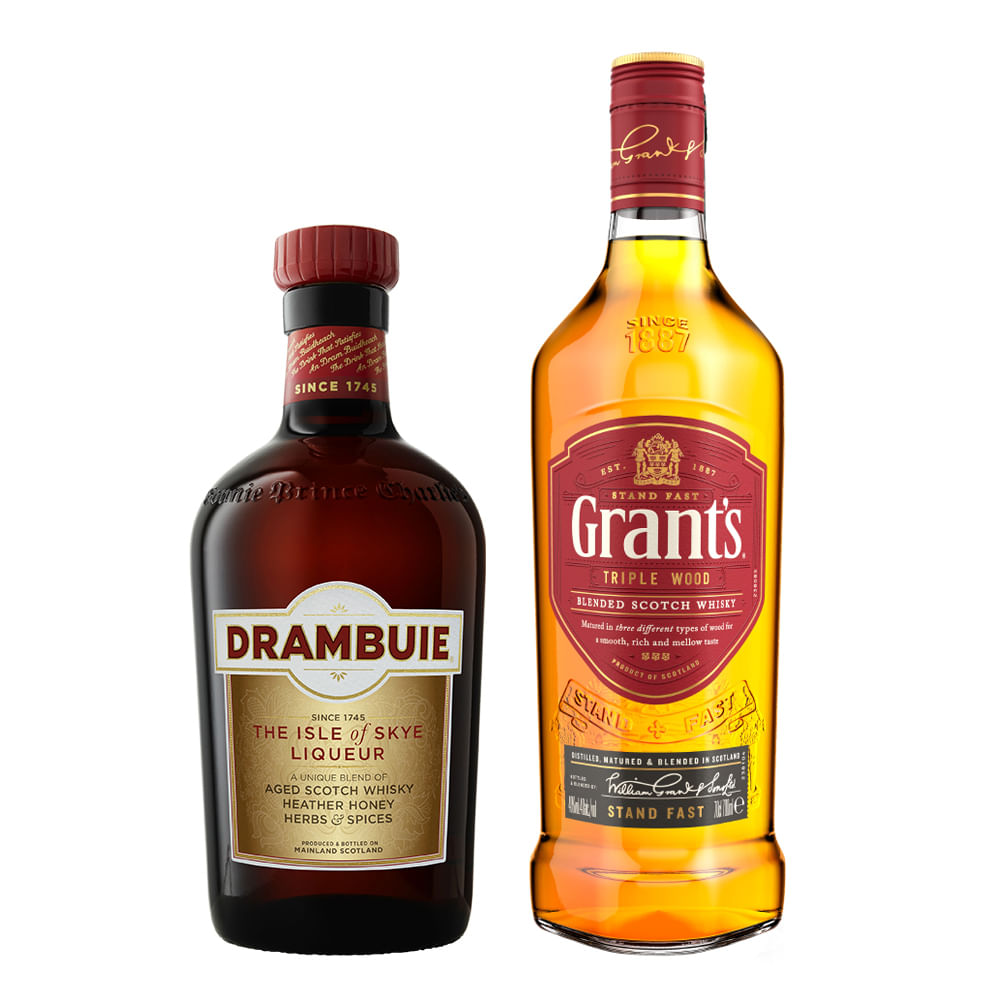 Pack Licor de Whisky: Drambuie + Grant´s Triple Wood 750cc