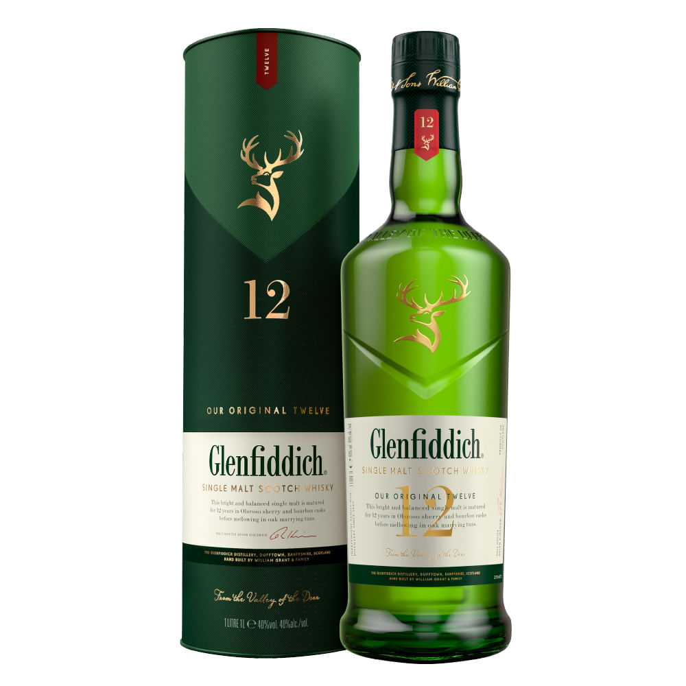 Whisky Escocés Glenfiddich 12 años 1000cc