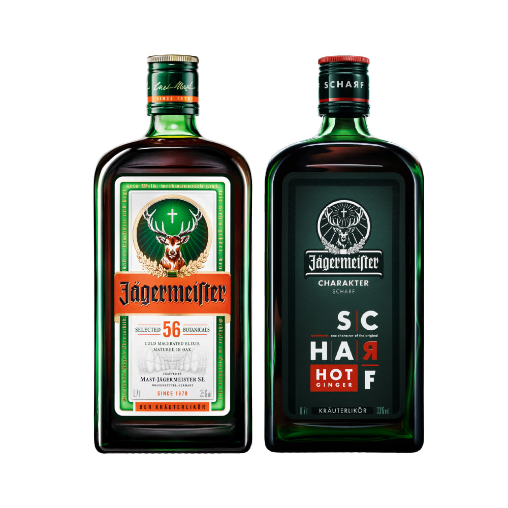 Pack Aperitivo Jägermeister 700cc + Jägermeister Scharf 700cc