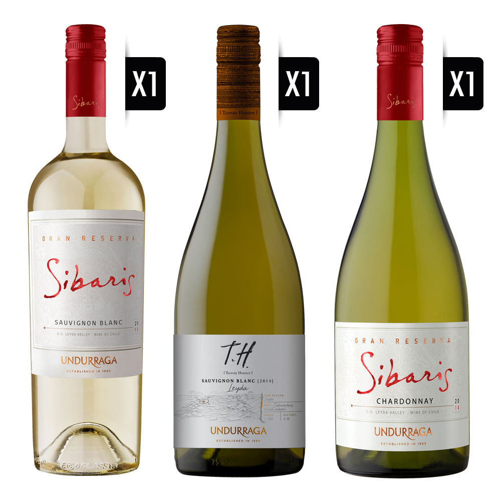 Pack Vinos Undurraga Sibaris y  Leyda Sauvignon Blanc 750cc