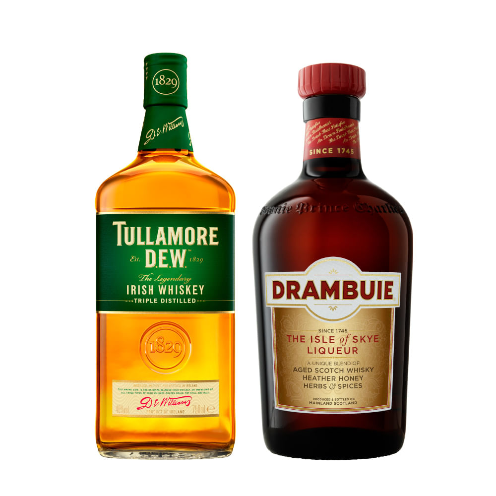 Pack Whisky Irlandés Tullamore D.E.W 750cc + Licor Drambuie 750cc