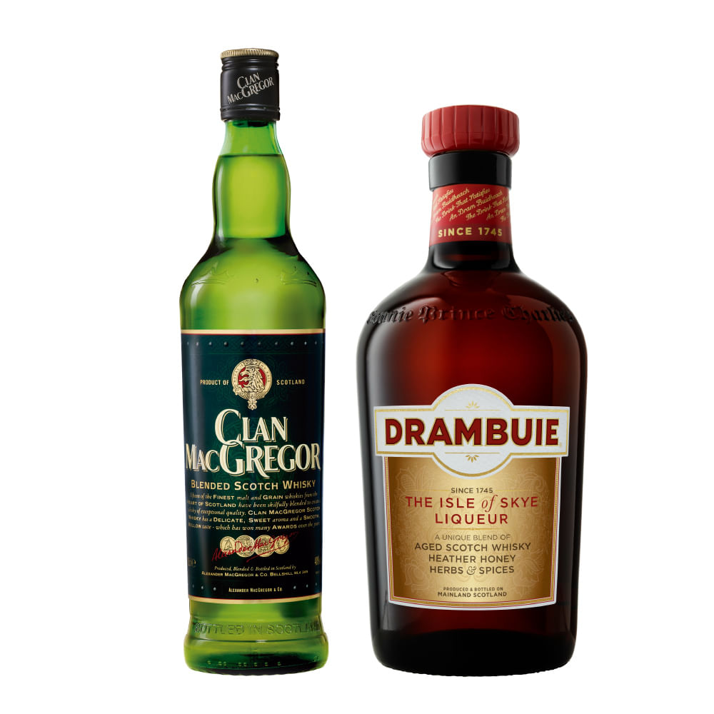 Pack Whisky Escocés Clan McGregor 700cc + Licor Drambuie 750cc