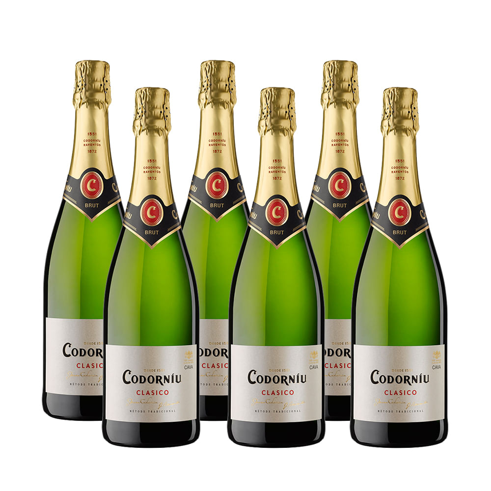 Pack 6x Espumante Cava Codorniu Clásico Brut