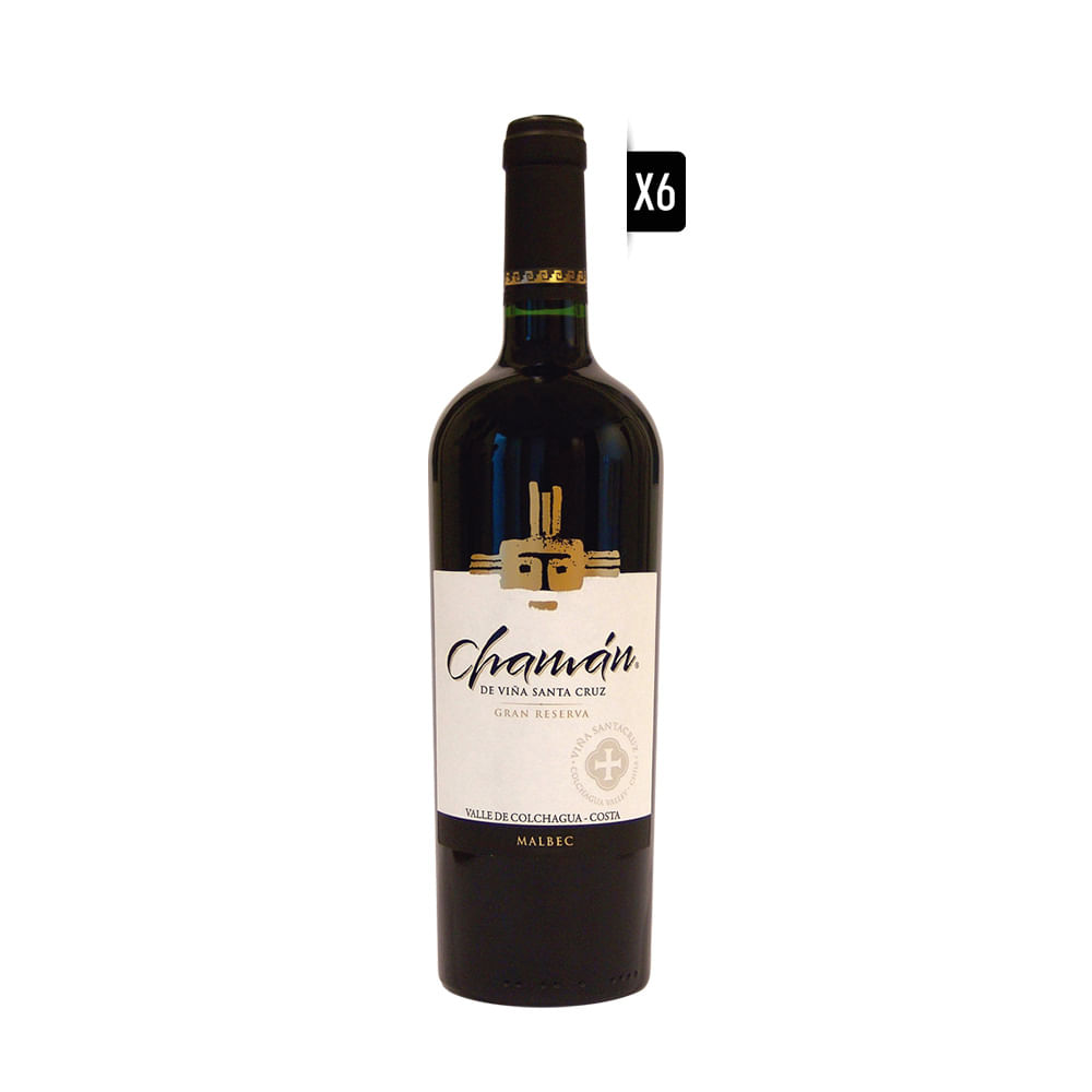 Viña Santa Cruz 6x Vino Chaman Gran Reserva Malbec