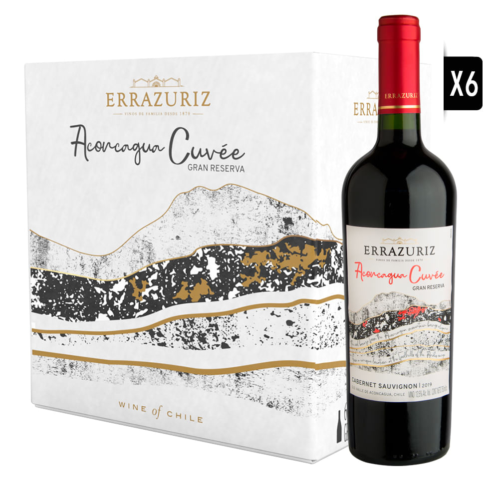Pack 6x Vino Errazuriz Cabernet Sauvignon 750cc