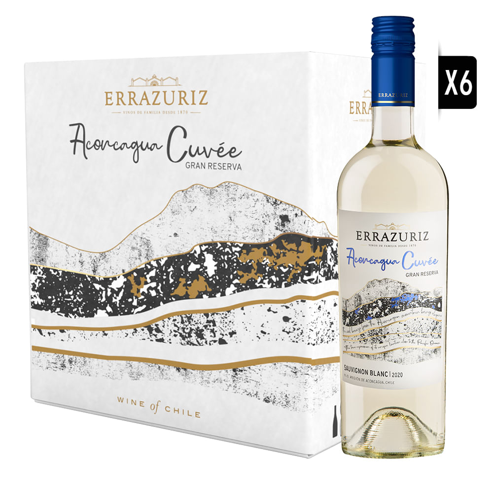 Pack 6x Vino Errazuriz Aconcagua Sauvignon Blanc 750cc