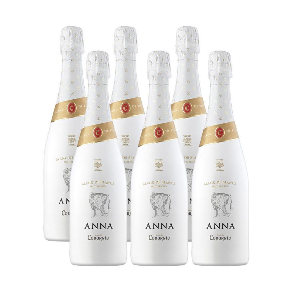 6x Espumante Cava Codorniu Anna 750cc