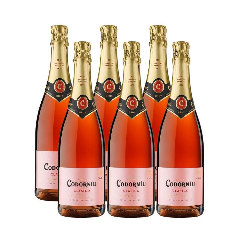 6x Espumante Cava Codorniu Rose Brut