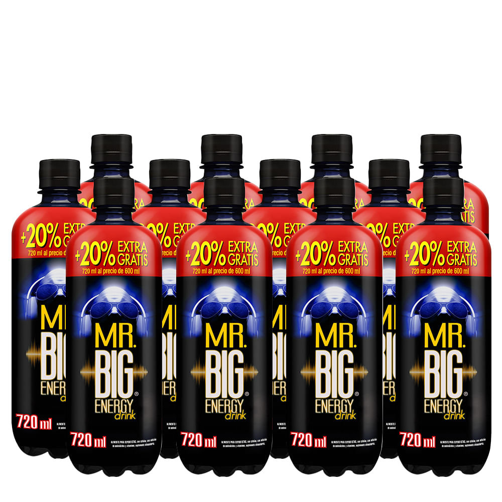 Pack 12x Bebida Energética Mr. Big 720cc