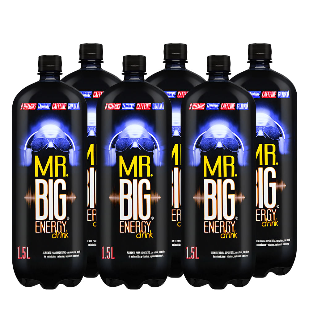 Pack 6x Bebida Energética Mr. Big 1500cc