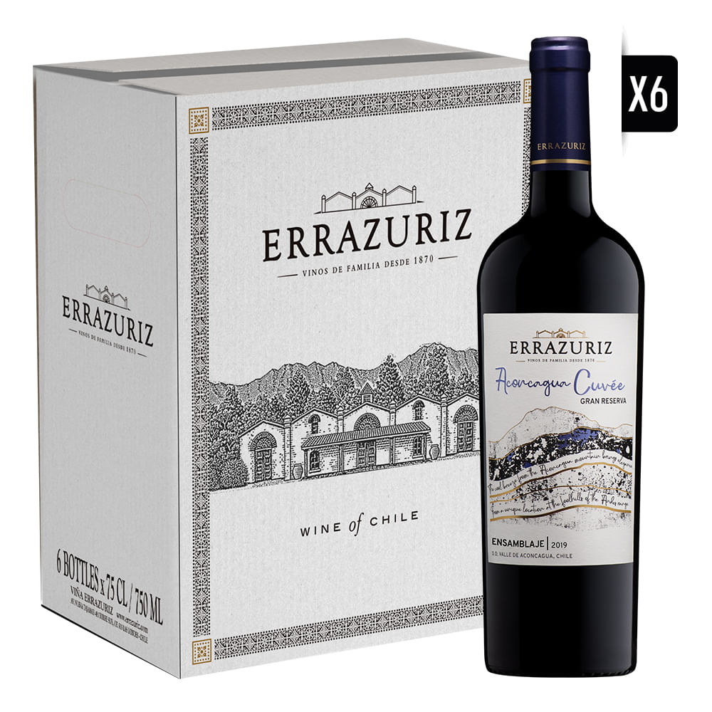 Pack 6x Vino Errázuriz Aconcagua Cuvée Blend 750cc