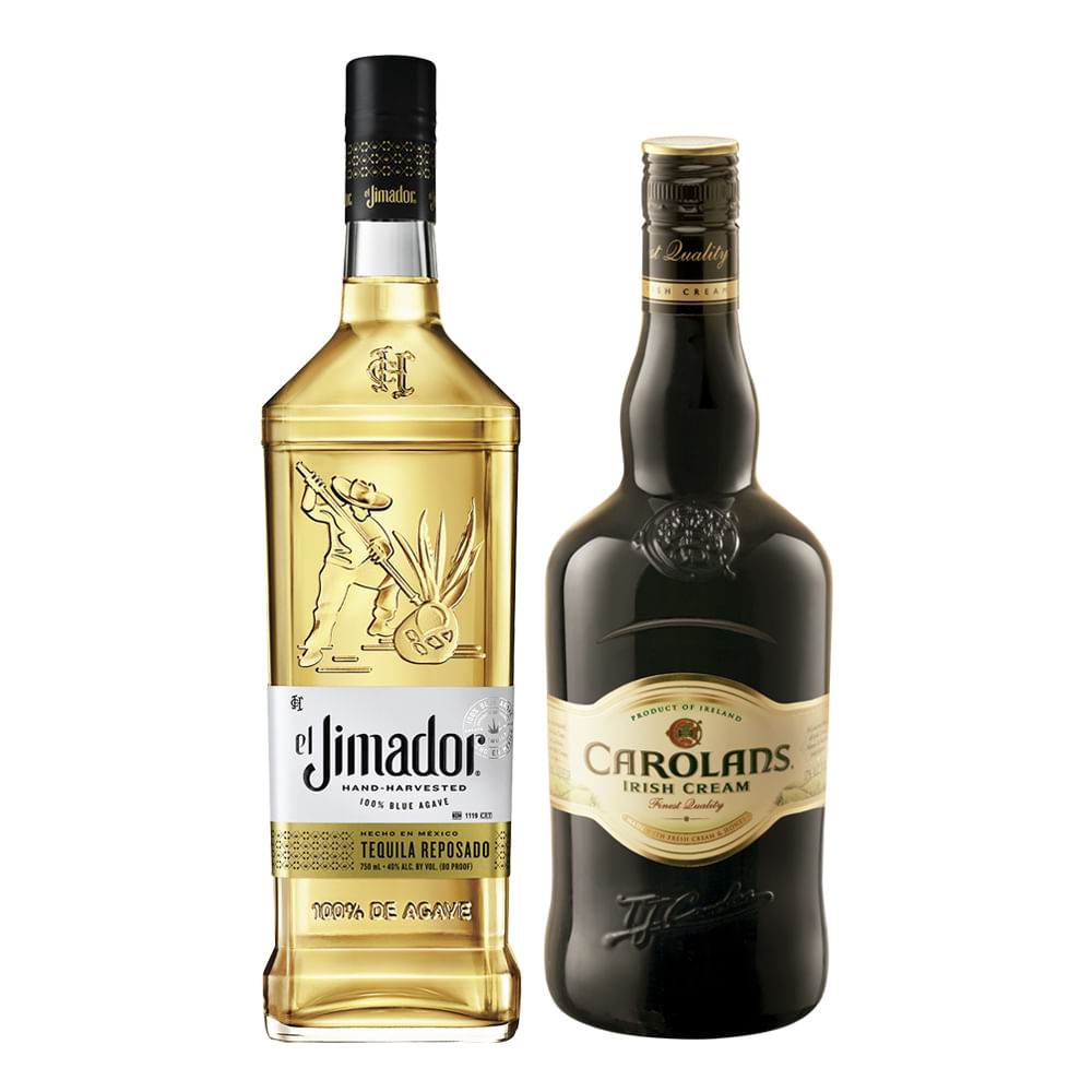 Pack Tequila Reposado El Jimador 750cc + Licor Carolans 750cc