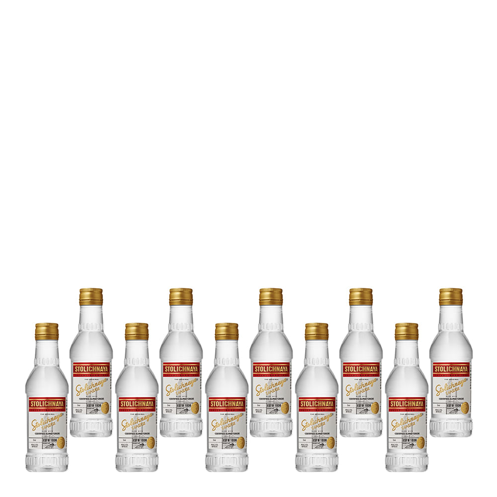 Pack 10x Miniatura Vodka Stolichnaya 50cc