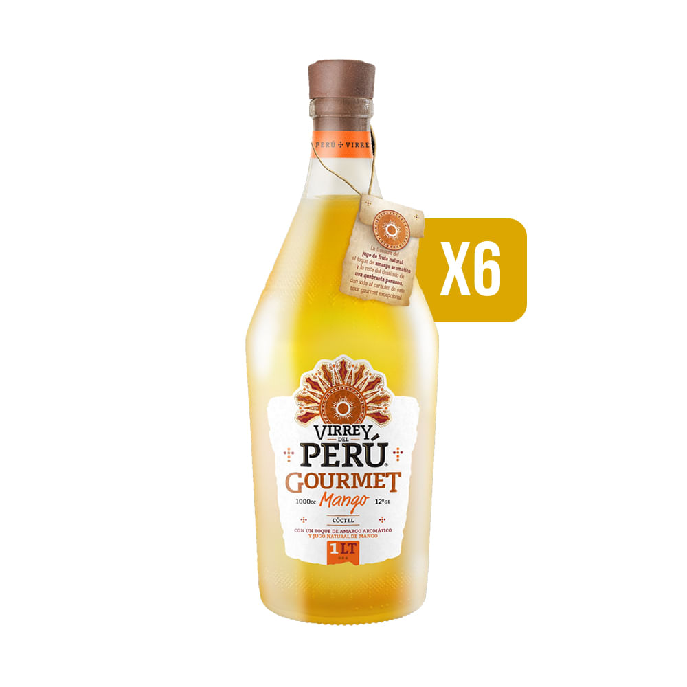 Pack Cóctel Virrey del Perú Gourmet Mango 750cc