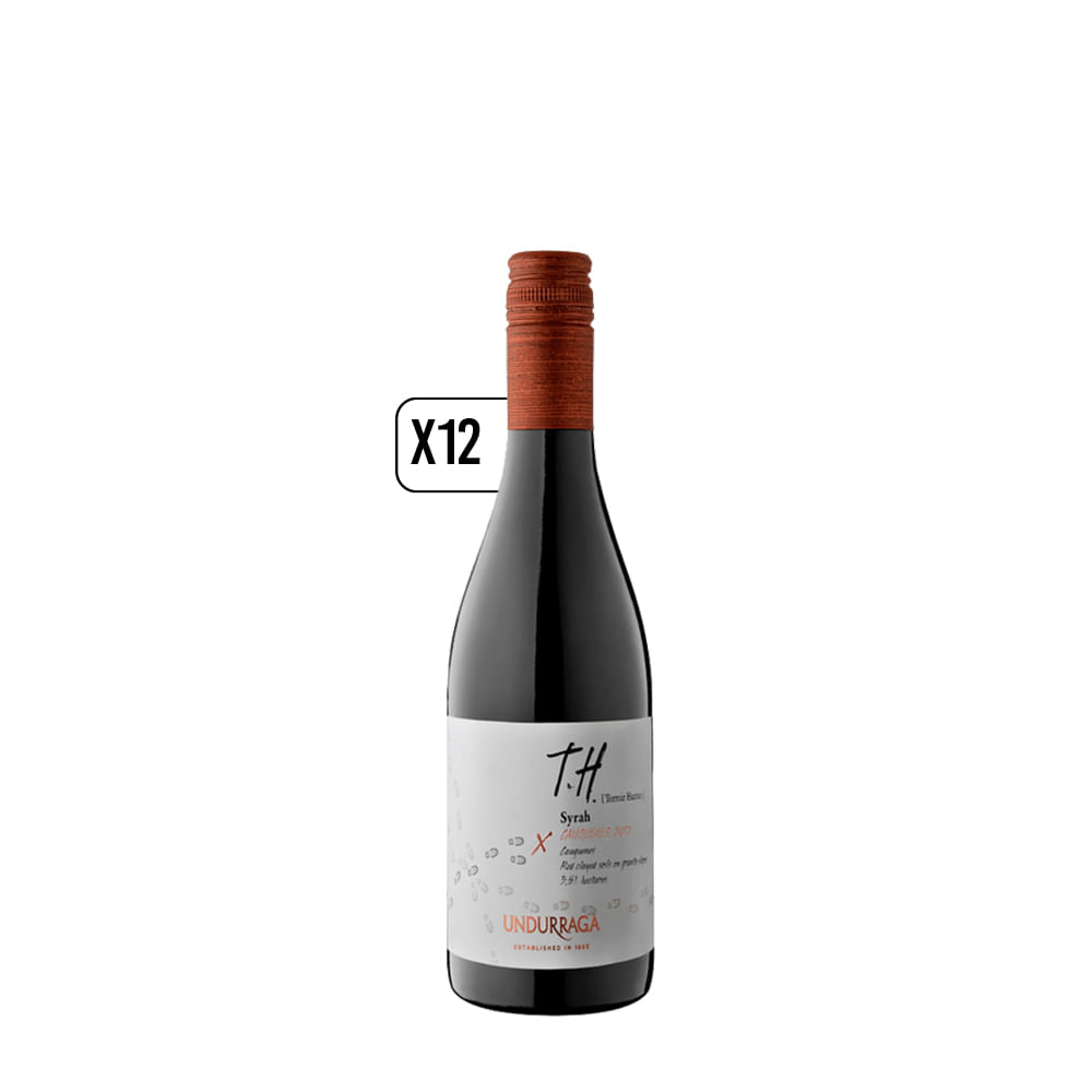 Pack 12x Vino Undurraga T.H. Syrah Cauquenes 375cc