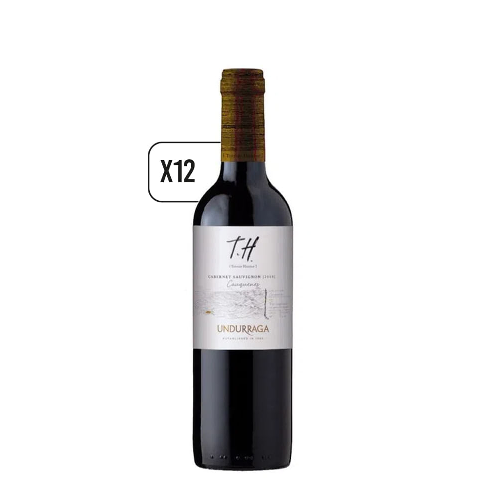 Pack 12x Vino Undurraga T.H. Cabernet Sauvignon Cauquenes 375cc