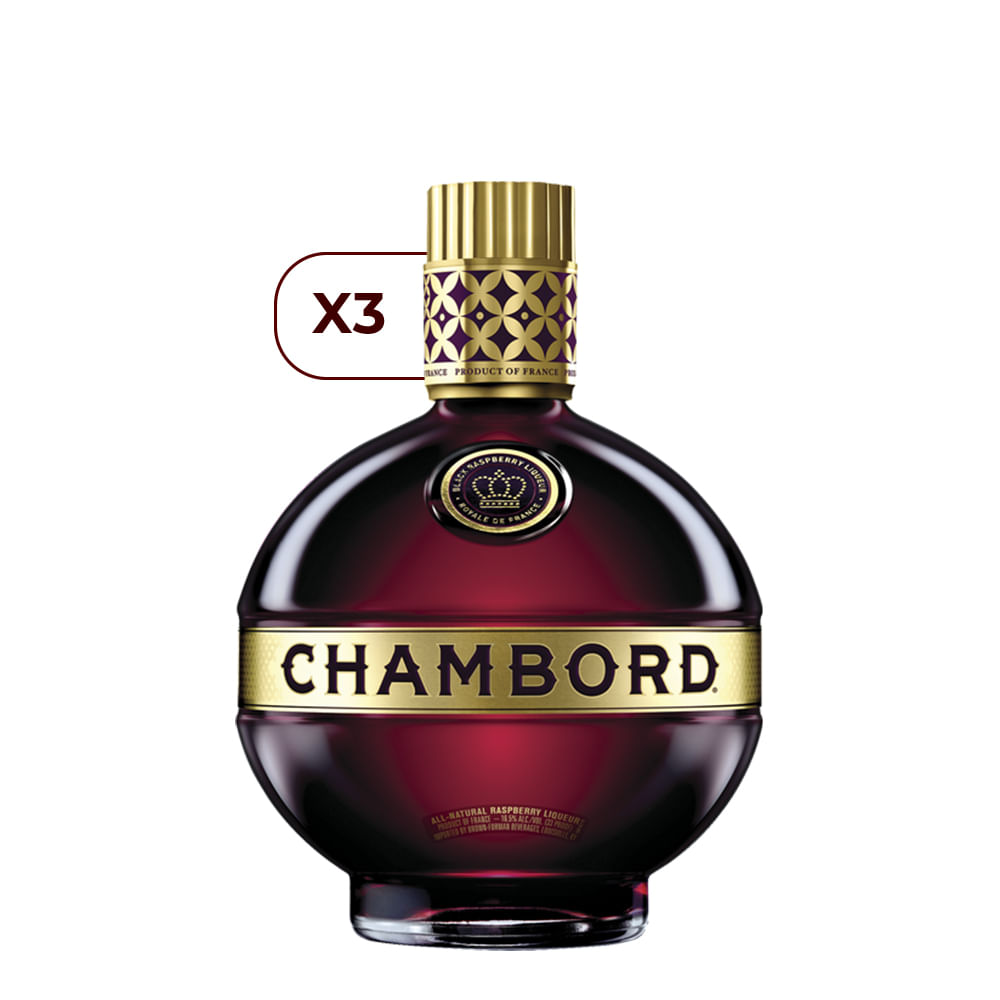 Pack 3x Licor Chambord 750cc