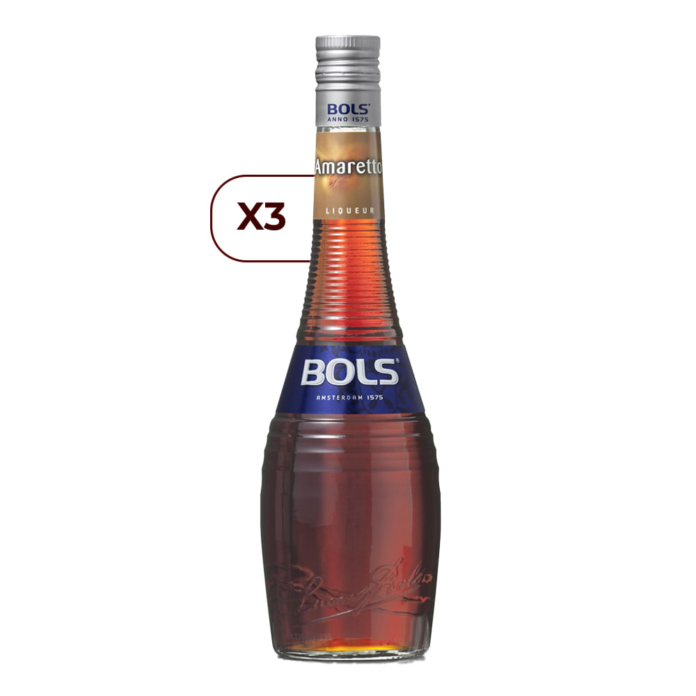 Pack 3x Licor Bols Amaretto 700cc