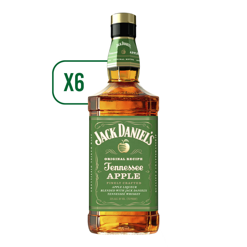 Pack 6x Whiskey Jack Daniel´s Apple 750cc