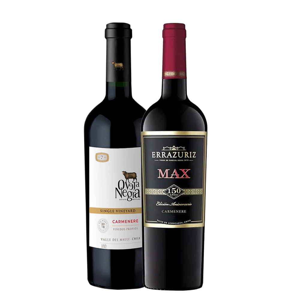 Pack Vino Errázuriz Max Carmenere + Vino Oveja Negra Single Vineyard Carmenere