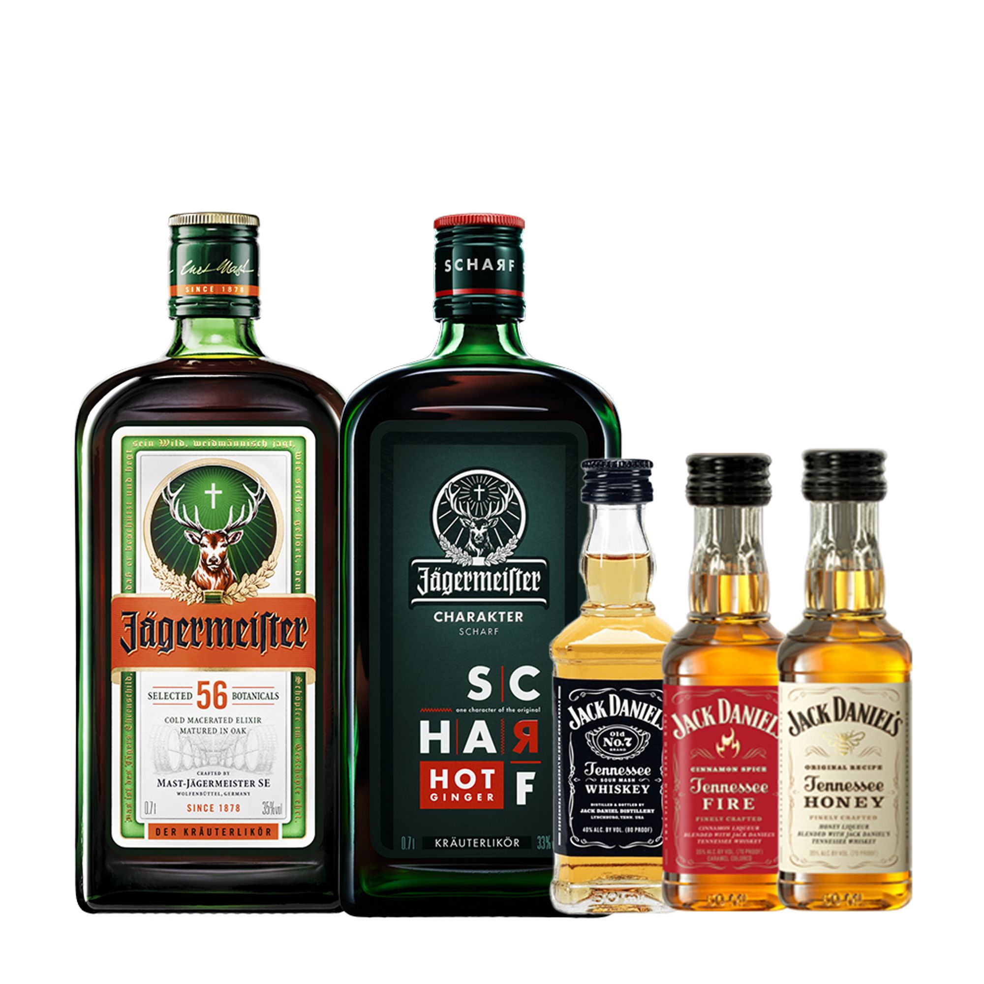 Pack Aperitivo 2x Jägermeister + 3x Miniatura