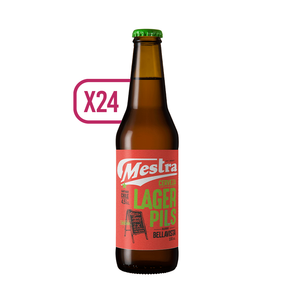 Pack 24x Cerveza Mestra Lager Pils 330cc