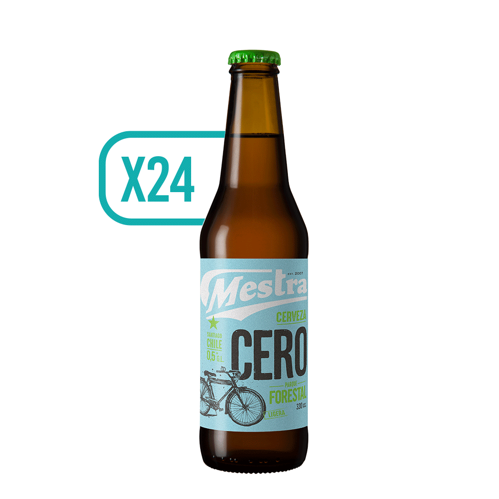 Pack 24x Cerveza Mestra Cero Alcohol 330cc