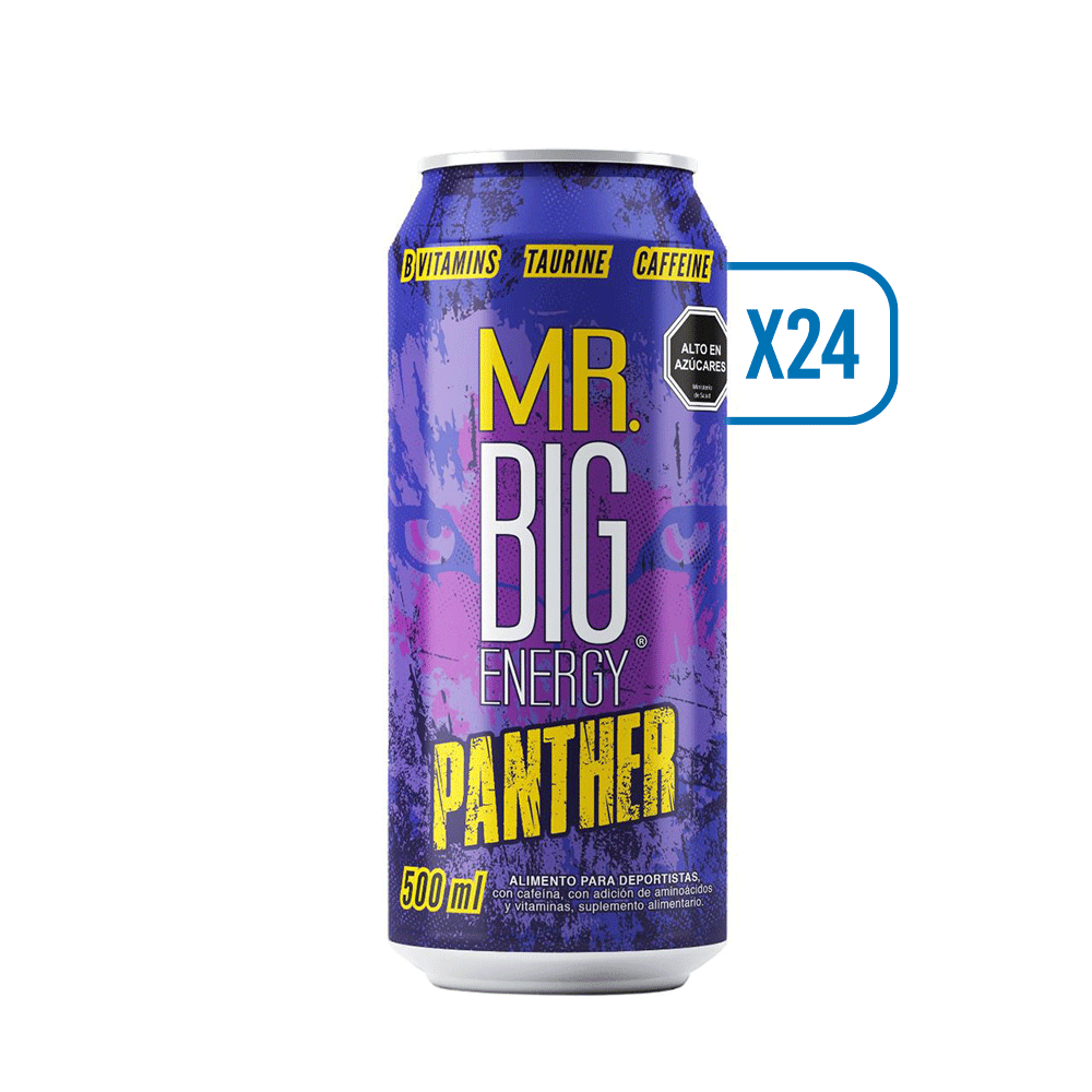 Pack 24x Bebida Energética Mr. Big Panther 500cc