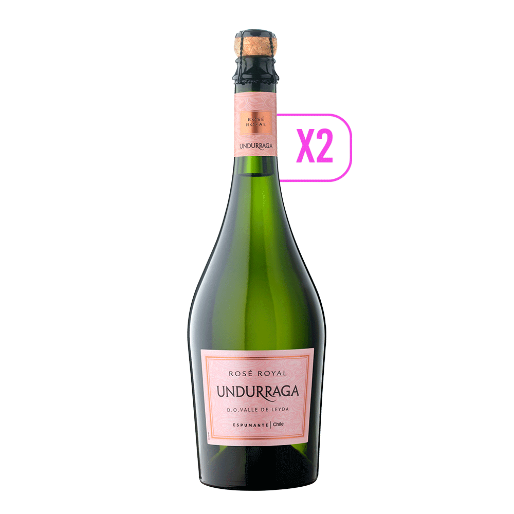 Pack 2x Espumante Undurraga Brut Royal Rosé 750cc