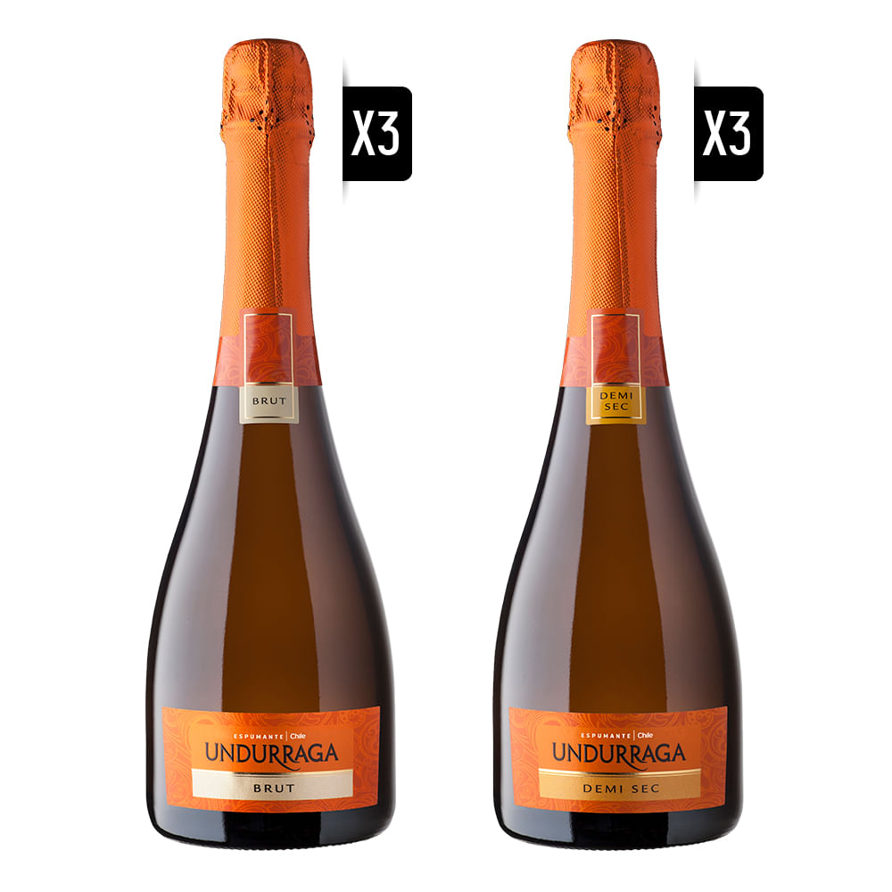 Pack 6x Undurraga Brut / Demi Sec