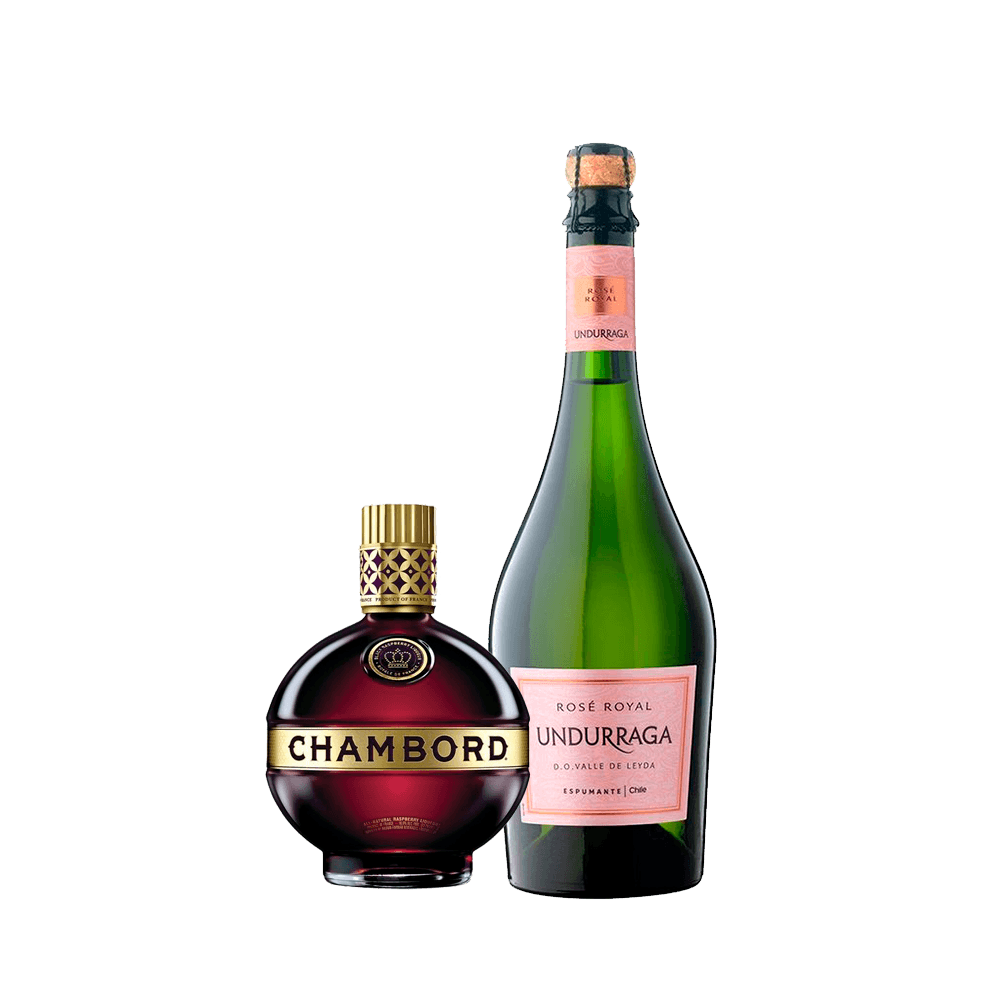 Chambord 750cc + Undurraga Rose Royal 750cc