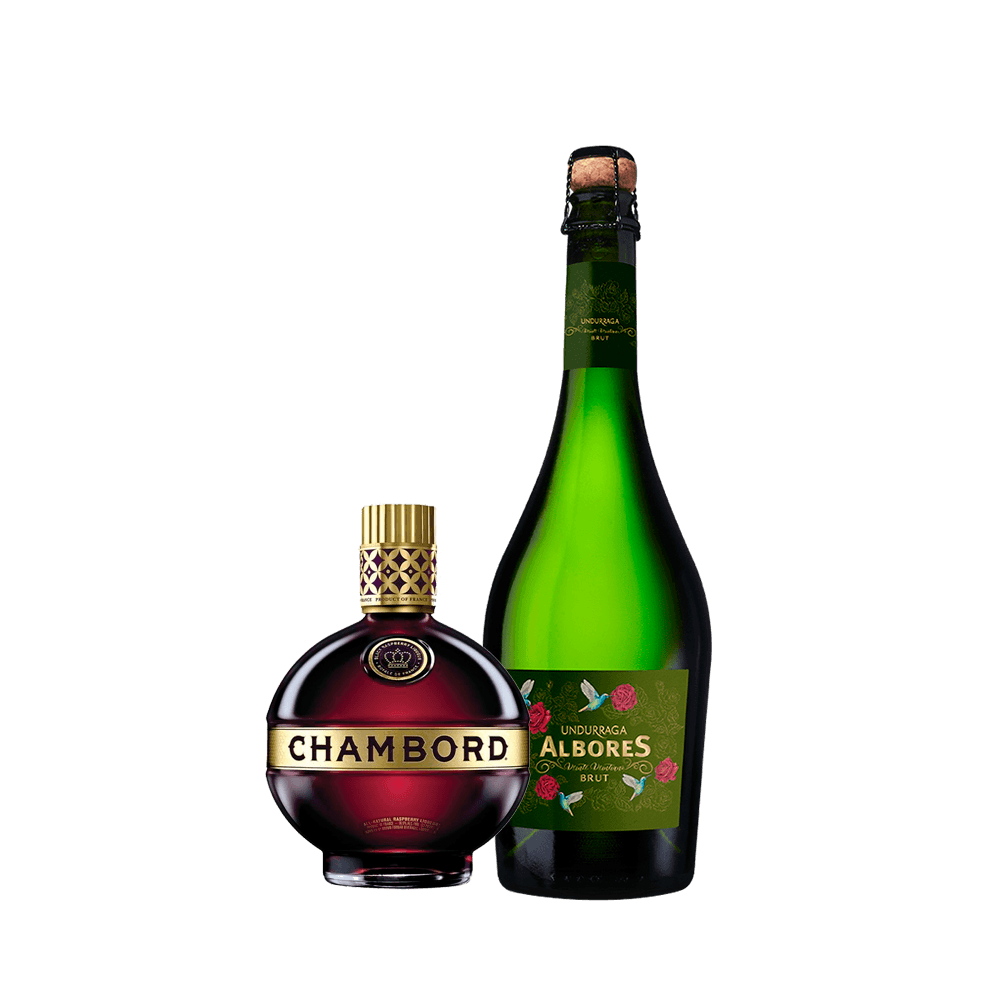 Chambord 750cc + Undurraga Albores Brut 750cc