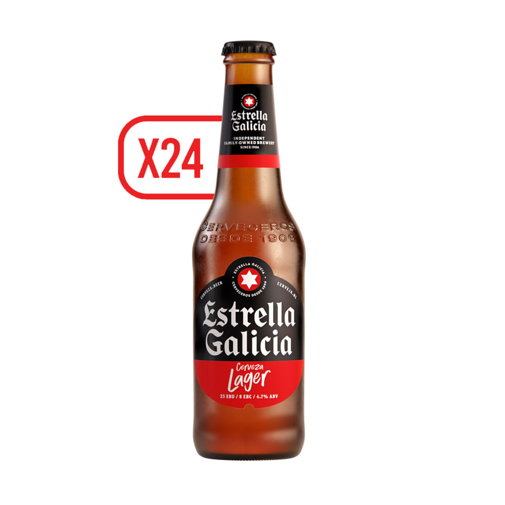 Pack 24 Cervezas Estrella Galicia Premium Lager 330cc