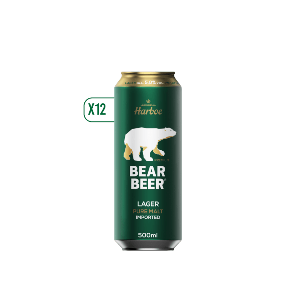 Pack 12x Cerveza Bear Beer Lager 500cc