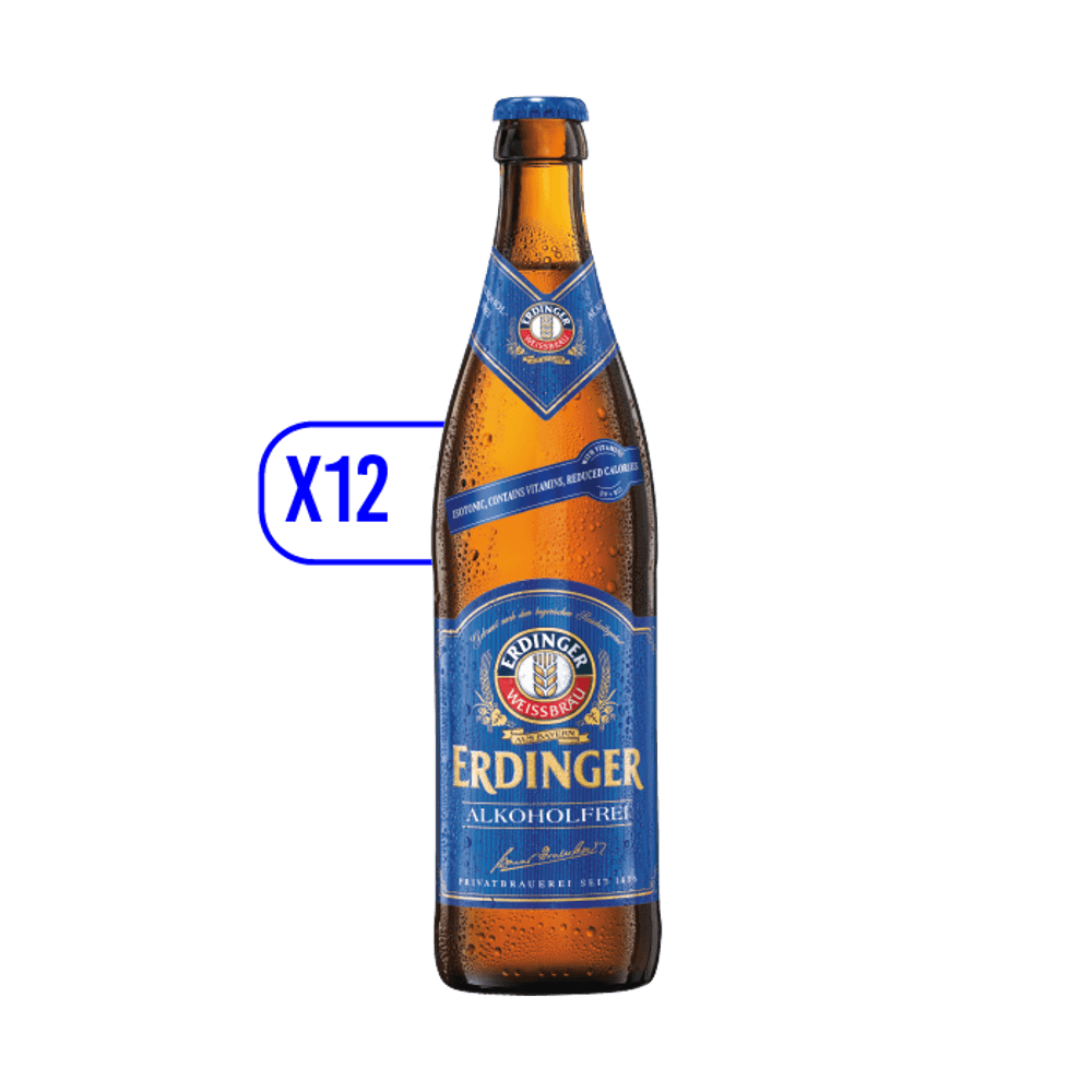 Pack 12x Cervezas Erdinger Sin Alcohol Botella 500ml