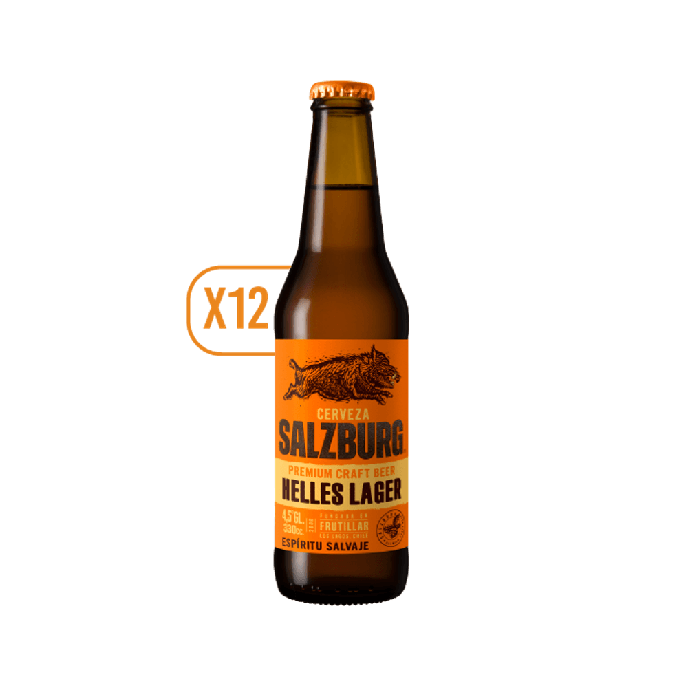 Pack 12x Cerveza Salzburg Helles Lager 330cc