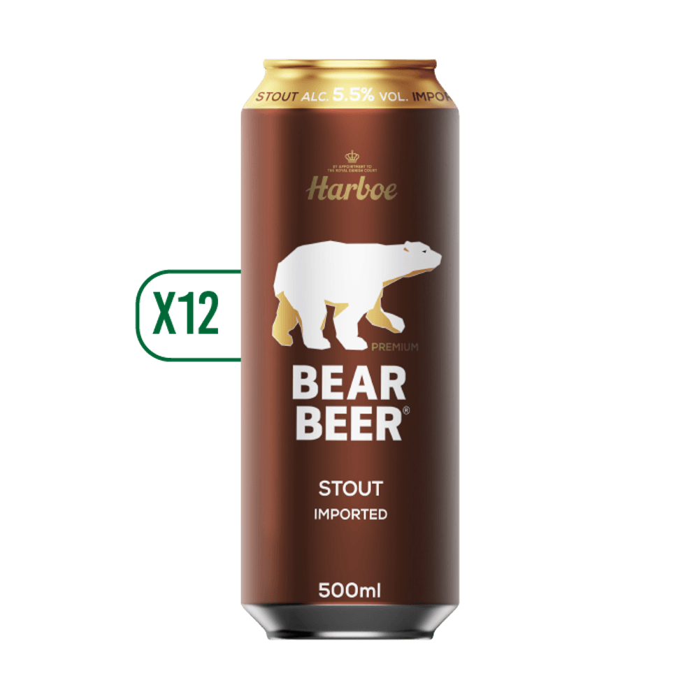 Pack 12x Cerveza Bear Beer Stout 500cc