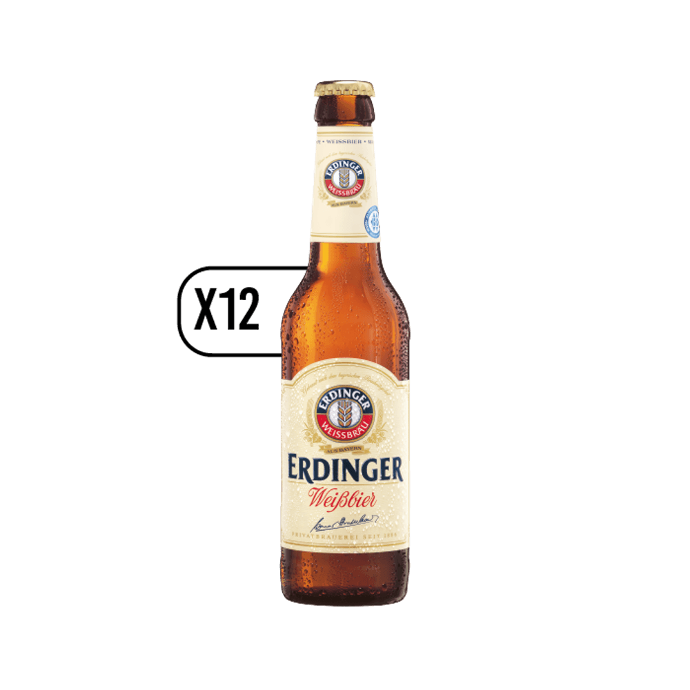 Pack 12x Cervezas Erdinger Weissbier Botella 330ml